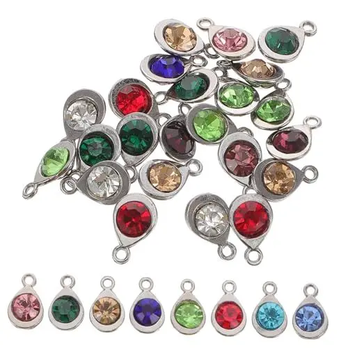 Produktbild: NUOBESTY 48-stück Schmuck Decor Kristall Charms Für Halskette Handwerk Perlen Mädchen Freundschaft
