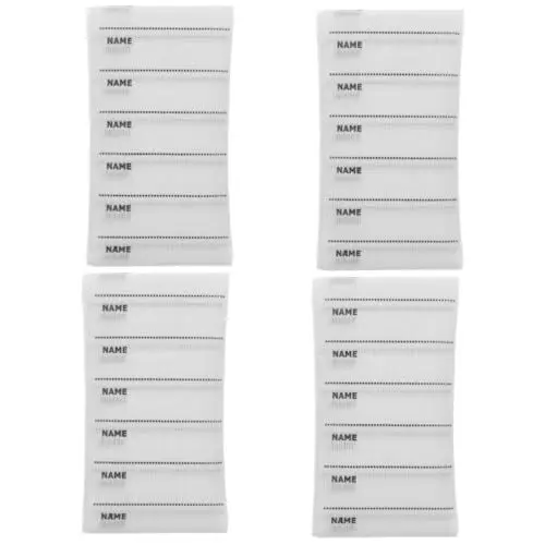 Produktbild: NUOBESTY 4 Sätze 4 Sets Namensaufkleber Zum Aufbügeln Von Kleidungsetiketten Dekorative Namensschilder Namensschilder Für Kleidung Namensetiketten Für Kleidung 100 Stück * 4