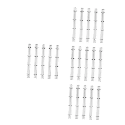 Produktbild: NUOBESTY 4 Sätze Metallbinder Notizbuch Binder Smarter Ringordner Ringbuchklammern Dokumentenmappe Teleskopbinder Bindemechanismus Buchbindesets Ringbuch Ersatz Silver Eisen 5 Stück * 4