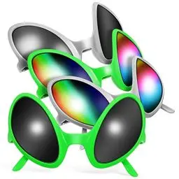 Produktbild: NUOBESTY 4 Stück Lustige Alien-Brille Alien-Kostümbrille Dekorative Party-Sonnenbrille Foto-Requisiten für Cosplay Party Favors Karneval