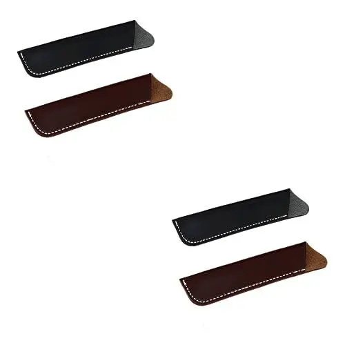 Produktbild: NUOBESTY 4 Stück Stiftschutz Aus Pu-Leder Taschenschutz Aus Leder Bleistiftbeutel Aus Leder Stifthülle Stiftetuis Aus Leder Stift-Organizer-Tasche Pu-stifthalter Geschäft Unternehmen