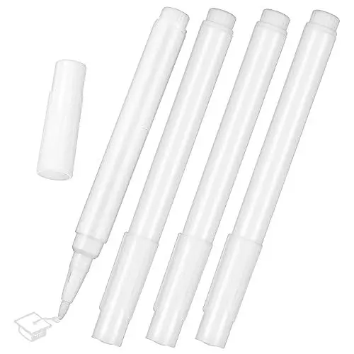 Produktbild: NUOBESTY 4 Stück Tafelfolie Kreidemarker Kreidestifte Löschbare Markierungen Whiteboard Stifte Abwischbar Fenstermalstifte Leichter Tafelstift Fluoreszierende Platte Polyesterfaser