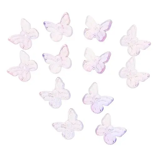Produktbild: NUOBESTY 50stücke Schmetterlingsform Charms Haar Stick Charms Diy Handwerk Machen Diy Kopfbedeckungsanhänger Haarschmuck Haarnadelanhänger Haarspangenanhänger