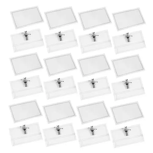 Produktbild: NUOBESTY Namensschildhalter Aus Pvc Ausweishalter-clips Namensschild-clips für Den Arbeitsplatz Schulen 50 Stück