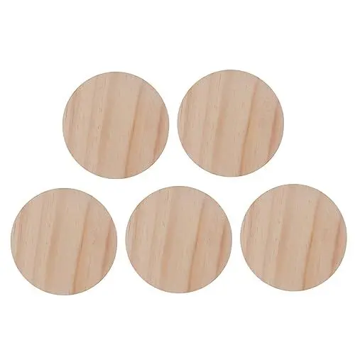 Produktbild: NUOBESTY 5St Bauholz holzpaneele holzbrett Holzplatten Ornament Holzplatten DIY plank board Minimalistisches Schilder an der Haustür Holzmaterial Holzplattenmaterial hölzern Beige