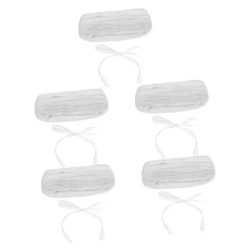 Produktbild: NUOBESTY 5 Rollen Buchband Bindegürtel DIY-Stirnbänder für Hardcover-Buch Schleife Bücherregale bindende Lieferungen Buchbindeset Tuch Suite Bindende Vorräte Bürobedarf Bindemaschine Weiß