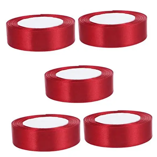 Produktbild: NUOBESTY Elegantes 1 Zoll Breites 120 M Langes Band Für Blumensträuße Und Schachteln 5 Rollen Bastelband Für Dekorationen