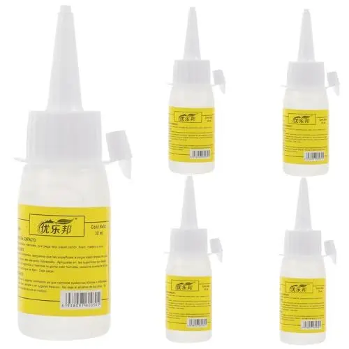 Produktbild: NUOBESTY 5 Stück Klebeflasche 30 Ml Klare Quetschflasche Für Kleber Und Flüssigkeitstropfer Für Kinder Leerer Leimquetschflasche Mini-Tropfflaschen Flüssiger Kleber
