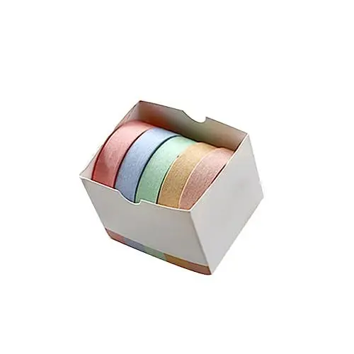 Produktbild: NUOBESTY Kreatives Washi-klebeband Zur Dekoration – 5 Stück Papierbänder in Leuchtenden Farben Klebt Nicht Perfekt Für Kunstprojekte