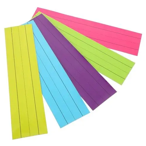 Produktbild: NUOBESTY 5st Weichmagnetischer Satzstreifen Magnete Magnetisches Papier Magnetische Satzstreifen Linierte Magnetstreifen Satzlernstreifen Trocken Abwischbare Satzstreifen Das Haustier