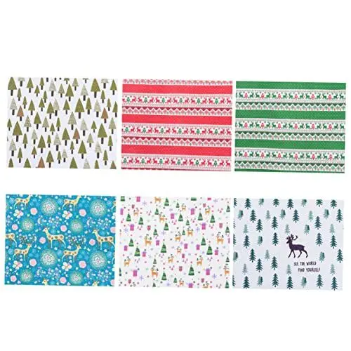 Produktbild: NUOBESTY 6St Stoffset der Weihnachtsserie Quiltstoffbündel Leinenstoff постельное белье stillkissen bezug Steppmaterial Quilten von Polyestergewebe Mischung aus Baumwolle und Leinen