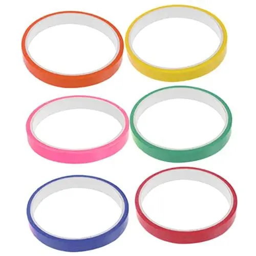 Produktbild: NUOBESTY 6 Rollen Entspannende Klebebänder Leuchtend Bunte Bänder 1 2 Cm X 20 M Sicher Und Leicht Zu Tragen Für Erwachsene