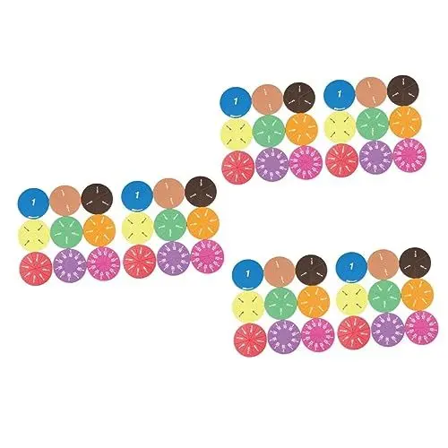 Produktbild: NUOBESTY 6 Sätze Lehrmittel Für Mathematik Mathe-unterrichtsdemonstrator Pädagogisches Mathespielzeug Brucherkennungsschalen Frühes Lernspielzeug Fraktion Lerntablett Bruchkreise Eva