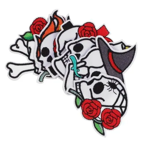 Produktbild: NUOBESTY 6 Stück Bestickte -aufnäher Aus Stoff für Halloween-kostüme Zum Aufbügeln - und Rosen-dekorationen