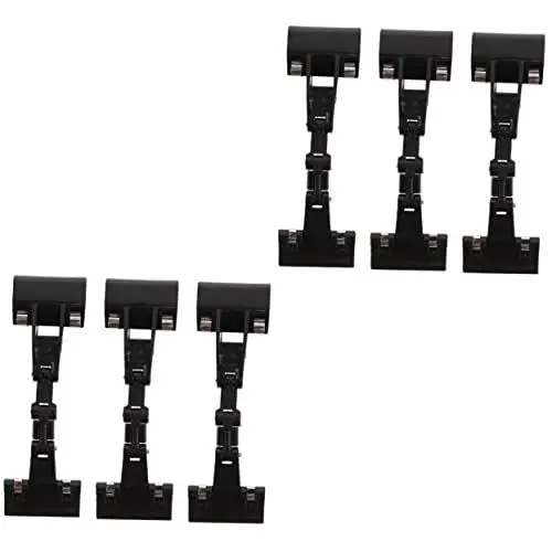 Produktbild: NUOBESTY 6 Stück Klammern Etiketten Warenhalter Einkaufstaschenhalter Etikettenregal Schwarz Lebensmittel Werbeartikel Kreidetafel Markenclips Clips Ständer
