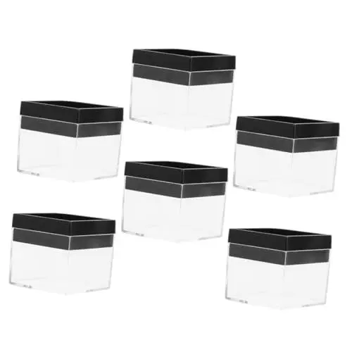 Produktbild: NUOBESTY 6er-Box Mineralische Standardbox Würfel Zugunsten Boxen Aufbewahrungsbox Für Etui Für Münzhalter Exemplar-mineralien-Box Würfel-mineralienboxen Koffer Für X4 Rauer Stein Probe P.s