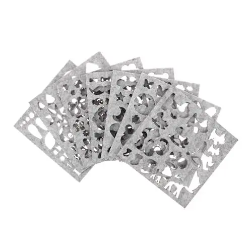 Produktbild: NUOBESTY 7 Blätter Teiliges Wollfilzform Set für DIY Nadelfilz Applikationsschablone für Handwerksprojekte für Kreative Bastelarbeiten mit Kindern