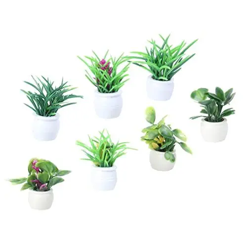 Produktbild: NUOBESTY 7 Stk Kunstpflanzen Groß Miniatur-topfpflanzen Künstliche Kleine Topfpflanze Gefälschte Topf Fee Gartendekorationen Mini-gartenpflanzen Küche Mini-blumentopf Material Zentral