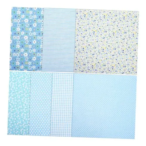 Produktbild: NUOBESTY 7st Nähen Stoff Bunte Stoffe Basteln Stoffe Zum Nähen Druckstoffe Meterware Baumwolltuch Bundle Squares Patchwork Stoffquadrate Bastelstoff Stoffreste Selbstgemacht Stoff Schneiden