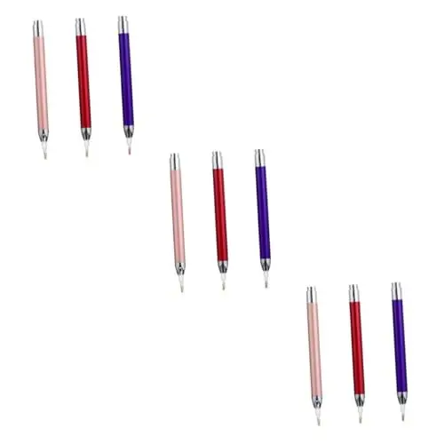 Produktbild: NUOBESTY 9 Stück Leuchtpunkt Bohrstift DIY Handwerksstifte DIY 5D Punkt Leuchtstift Für Kreuzstich Nagel Edelsteine Punktierstift DIY Strassstift Diamantperlen Punktierstift