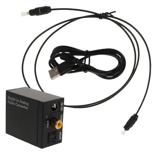 Produktbild: NUOBESTY Audiokonverter optisches kabel tragbarer DAC optischer Konverter Koaxialer Digitalwandler Digital-Analog-Wandler Analog-Digital-Wandler DAC-Wandler Plastik Black