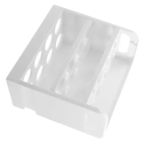 Produktbild: NUOBESTY Aufbewahrungsbox für Eier Veranstalter Raumsparende kühlschrank organizer stickbarer Eierhalter Eierlagerstange schieben eierhalter für kühlschrank Kühlschrank-Eierregal Abs Weiß