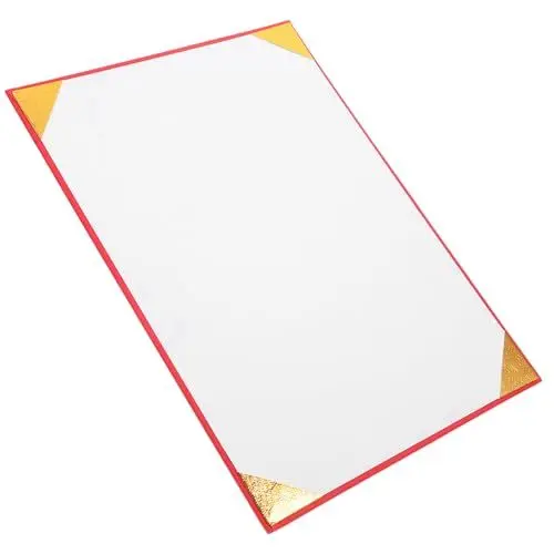 Produktbild: NUOBESTY Druckbares Leeres Zertifikatpapier für Dankeschön- Briefpapier Dekorative Ränder A4-größe Rote Farbe