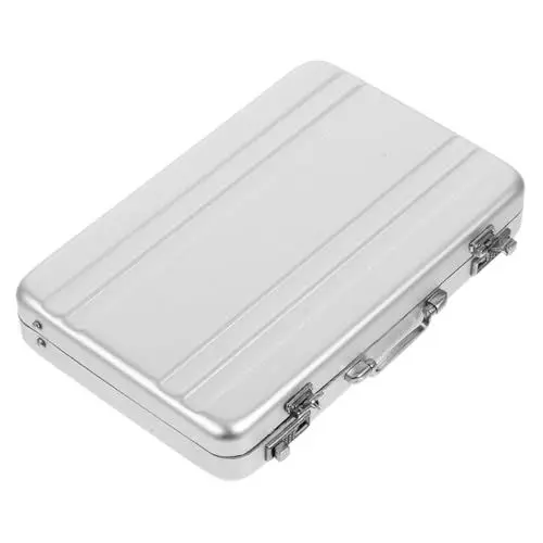 Produktbild: NUOBESTY Für Visitenkarten Karteikartenhalter Mini-aktentasche Visitenkartenhalter Für Damen Behälter Für Visitenkarten Desktop-tragetasche Silver Aluminiumlegierung