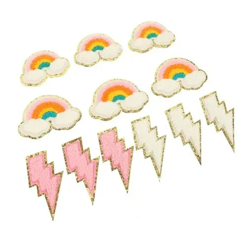 Produktbild: NUOBESTY Golddekor Babykostüm 48 Stk Stickereiflecken Bügeleisen Baby Nähzubehör Karikatur Polyester Applikationen Für Kleidung Kinderkostüme