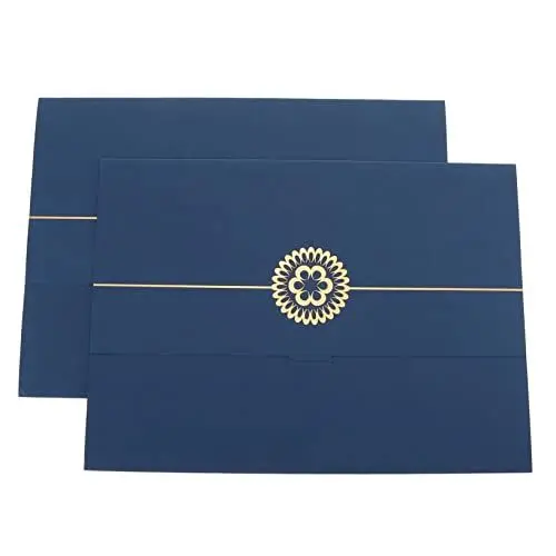 Produktbild: NUOBESTY Heft 2 Stück Ehrenurkundenhülle Pappumschläge Massenrahmen Papprahmen Papierurkundenrahmen Urkundenumschlag Urkundenhalter Papierurkundenumschlag Blaue Schale Zertifikat Rahmen