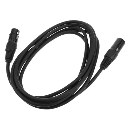 Produktbild: NUOBESTY Kanon Gleichgewichtslinie xlr Doppelmikrofon Mikrofon-Audio symmetrisches Mikrofon-Splitterkabel Netzkabel überwachen Mikrofonkabel Lautsprecherkabel Plastik Schwarz