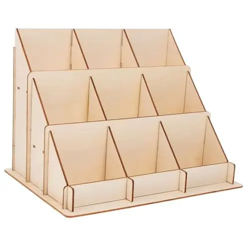 Produktbild: NUOBESTY Visitenkartenhalter Für Den Schreibtisch Kartendisplay-organizer Holzkartenständer Für Das Büro