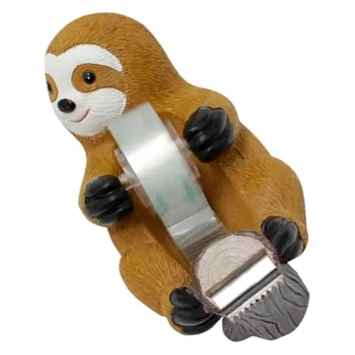 Produktbild: NUOBESTY Klebebandabroller für die Küche Faultierfiguren Bandschneiderständer gemeinsam office organizer büro organizer Klebeband-Spender-Schreibtisch Packbandspender Desktop Harz