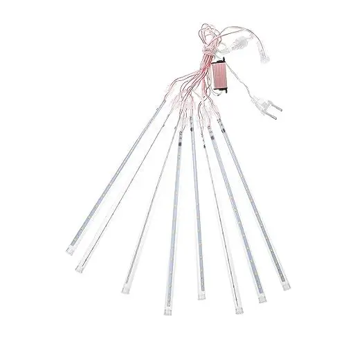 Produktbild: NUOBESTY Led Meteor Shower Lichterset Außenbereich Dekorative Hängende Lichter Für Garten Weihnachten Und Parties Warmweiß Euro-stecker
