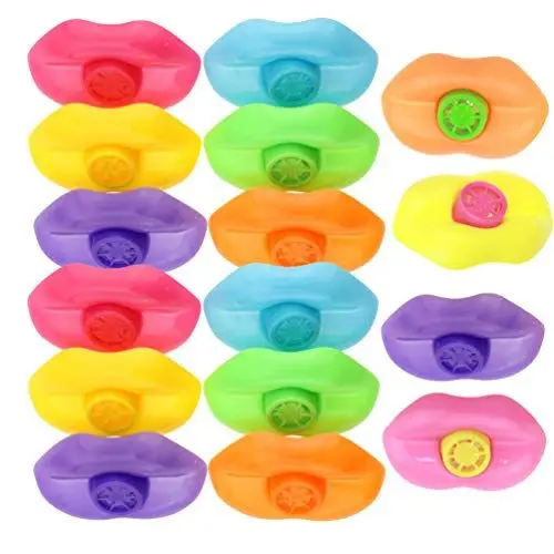 Produktbild: NUOBESTY Lippenpfeifen, 20 Stück Plastik Lippenpfeife Spielzeug Party Gefälligkeiten für Kinder (Zufällige Farbe)