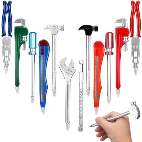 Produktbild: NUOBESTY 12 StüCk Kreative Kugelschreiber, Werkzeug-Design Stifte, 0.7mm Spitze, Lustige Schreibwaren FüR BüRo, Schule Und Zuhause