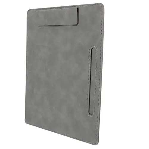 Produktbild: NUOBESTY Ordnerbrett Organisator Für Papierakten Schreibunterlage Prüfungsbüroklammern Bleistiftskizze Zwischenablage Papierbasis Schreibgrundplatte Bleistiftskizze Handstütze Tafel Pu Grey