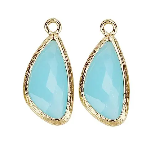 Produktbild: NUOBESTY Schmuckanhänger Halskette 5st Glasedelstein Kristallperlen Anhänger Wassertropfenanhänger Kristallanhänger Glastropfenperlen Strass Teardrop Charms Schmuck Charme Halsketten
