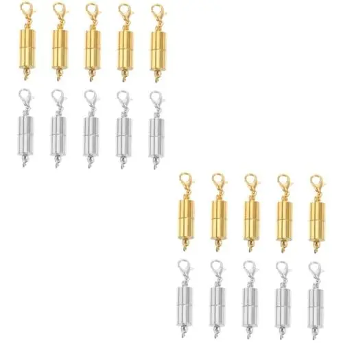 Produktbild: NUOBESTY Silberne Accessoires 20 Stk magnetischer Halskettenverschluss verschlüsse aus Metall magnetische armbandverschlüsse Fußkettchen armschlinge Zubehör zur herstellung Magnetschnalle