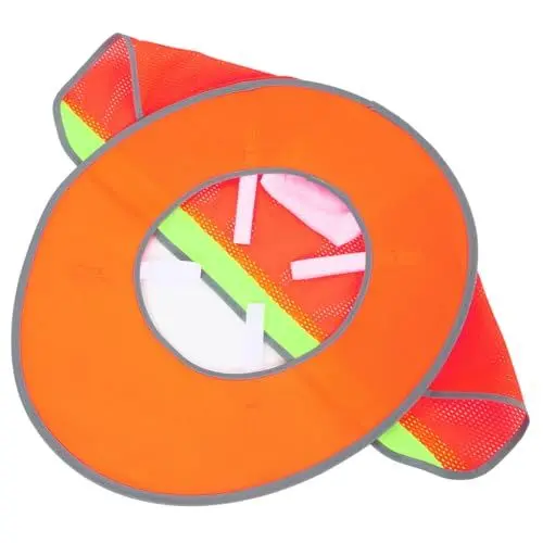 Produktbild: NUOBESTY Sonnenblende Sonnenschutzhut Bauhelm Sonnenschutz Bauhelm Sonnenkrempe Bauhelm Sonnenschutz Kinnriemen Helm Sonnenkrempe Sicherheitsschirme Bauhelm Bauhelm Zubehör Orange Stoff