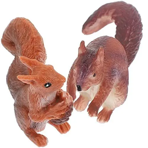 Produktbild: NUOBESTY Eichhörnchen Figur Spielzeug Für Kinder 2st -verzierung Waldtier-spielset Bauernhof Miniatur-eichhörnchenfigur Garten Dekorationen Mini- -Ornament Glas Pappbecher Abs Kind Wohnkultur