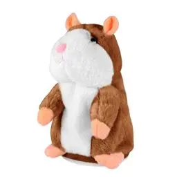 Produktbild: NUOBESTY Sprechender Hamster Spielzeug wiederholt, was Sie Sagen Elektronische Schallplatte Plüsch Mimikry Hamster Maus Kinder Stofftier Spielzeug Geschenk (Hellbraun)