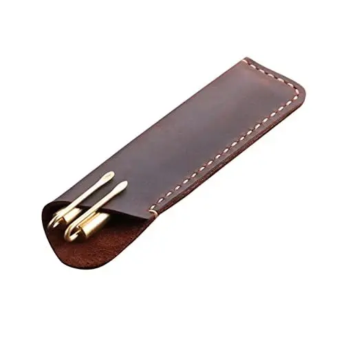Produktbild: NUOBESTY Bleistifttasche Aus Leder Stifteetui Zum Aufbewahren Handgefertigte Stiftetasche Für Zuhause Und Büro Stylische Stiftehalterung