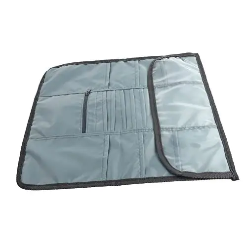Produktbild: NUOBESTY Stricknadel Organizer Tasche für Häkelnadeln Praktische Aufbewahrung für Strick und Häkelzubehör mit Mehreren Fächern für Unterwegs und Handarbeitsprojekte