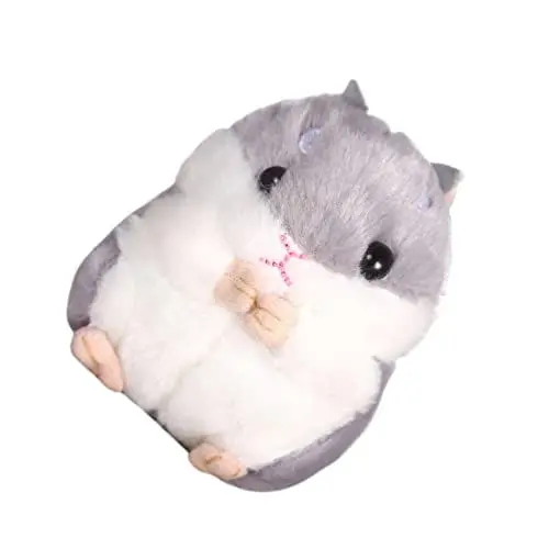 Produktbild: NUOBESTY Kawaii Hamster weichem plüsch Cartoon Tier kleine Hamster schlüsselbund Spielzeug schlüsselanhänger stofftier (grau)