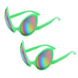Produktbild: NUOBESTY skurrile Alien Brille Alien Kostüm Brille dekorative Brille Foto Requisiten Party Brille Party Favors 2 Stück (grüner Rahmen)