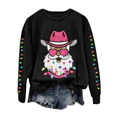Produktbild: nuoke Black of Friday Angebote 2024, Weihnachts Strickjacke Weihnachtsjacke Damen Christmas Onesie Damen Damen Weihnachts Cardigan Damen Lang Couple Hoodie 2er Set Weihnachtsoberteil Damen