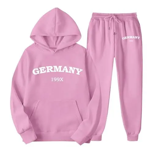 Produktbild: nuoke Jogginganzug, Jogginganzug Damen Set Sweatshirt Und Jogginghose Warmes Trainingsanzug Langarm Sportanzug Sport Outfit Damen Set Zweiteiler Elegant Jogger Set