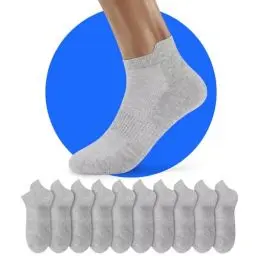 Produktbild: NUOZA Sneaker Socken Herren 47-50 Grau Wandersocken Damen Sportsocken Kurzsocken Damensocken Herrensocken Tennissocken Sommer 10 Paar 10 Paar