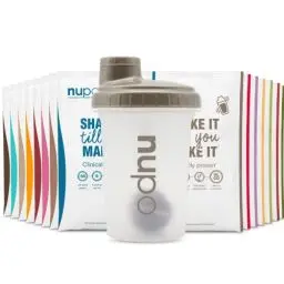Produktbild: NUPO® Diät Shakes zum abnehmen (PROBIERPAKET mit SHAKER) - 7x Abnehm Shake 3x Diät Suppen & 5x Meal Replacement - Trinkmahlzeit zum abnehmen